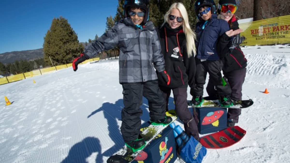 Young Riders Learn the Ropes of the Slopes at Bear Mountain - Snowboarder