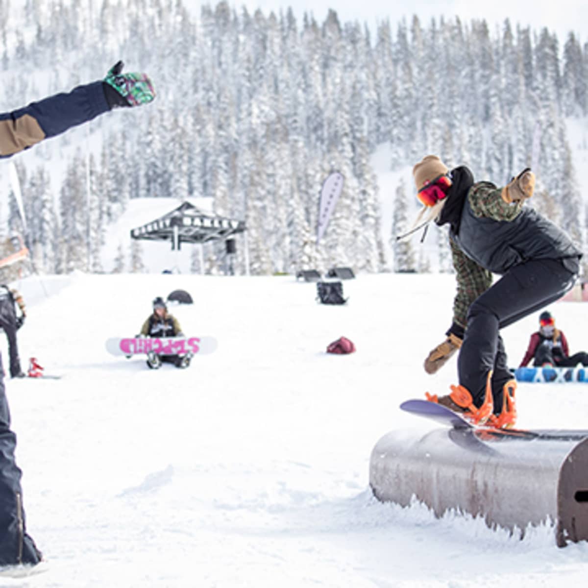 The Progression Sessions Women's Snowboard Camp presented by Oakley laps  the park at Brighton Resort - Snowboarder