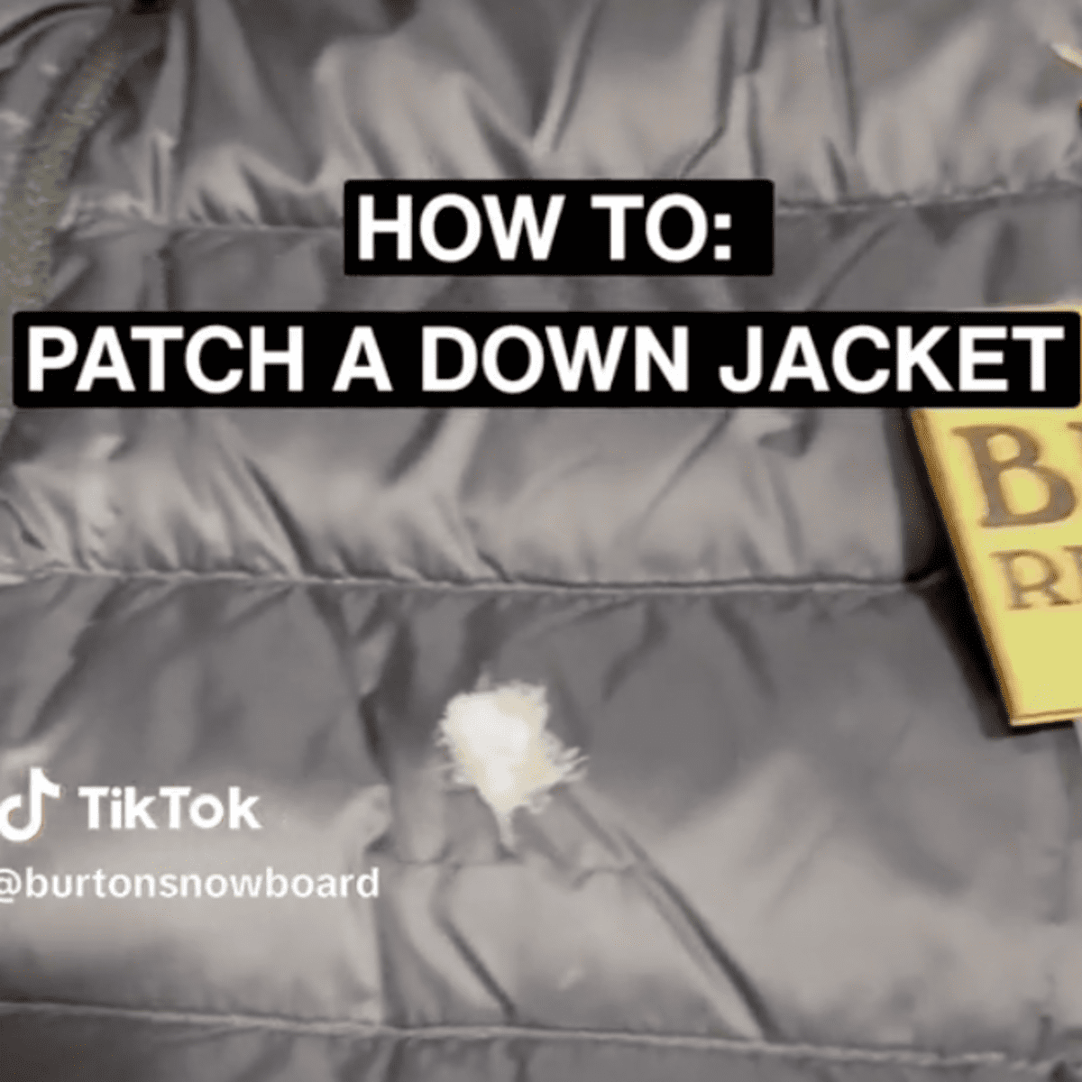 How do you fix a hole in a down jacket? 
