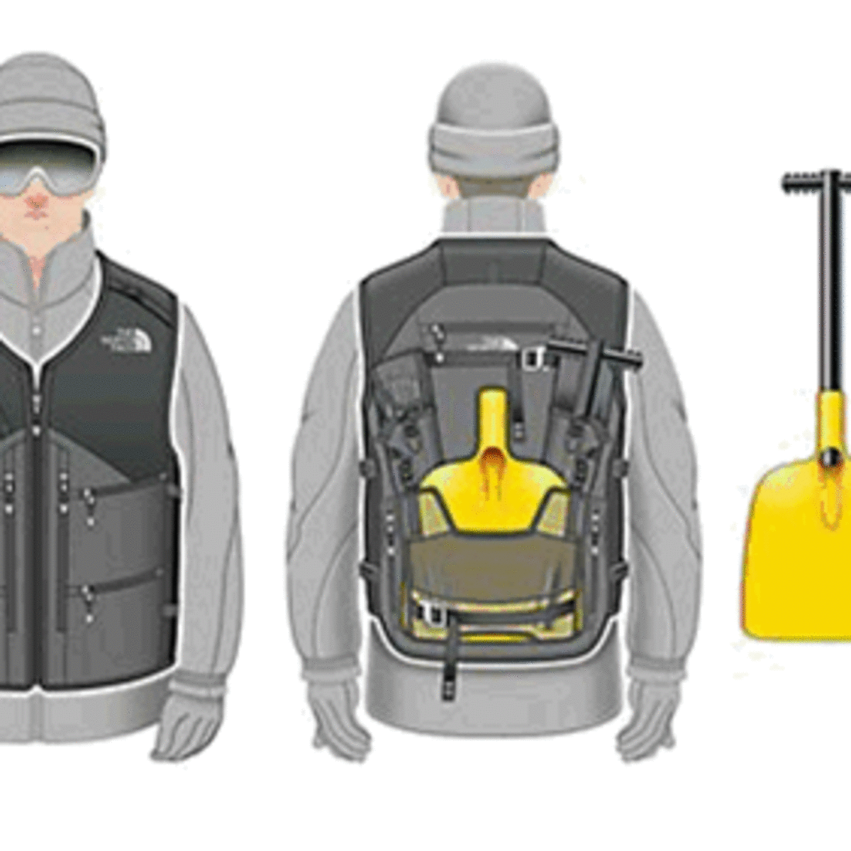 North face powder clearance guide vest ski patrol