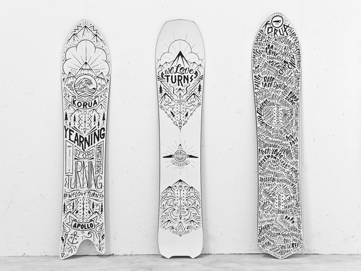 KORUA Shapes Releases Artist Series with 3 Unique Boards - Snowboarder