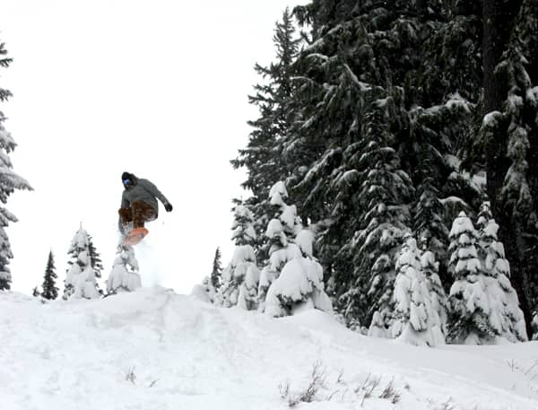 Mt. Hood Meadows Opening Day - Snowboarder