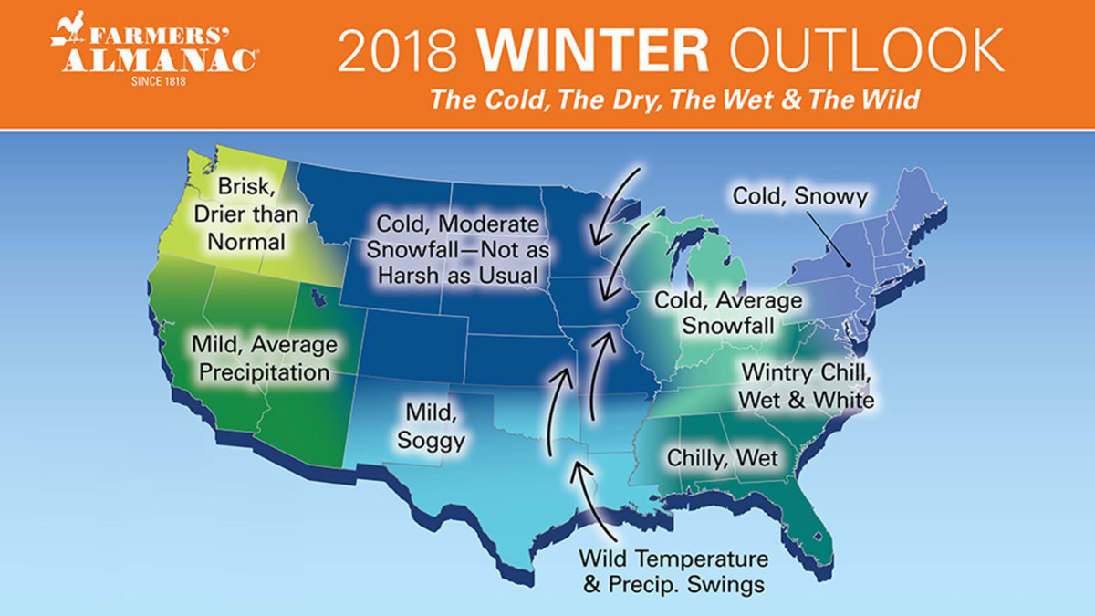 Winter Weather Forecast Farmers Almanac 2017 2018 Snowboarder 