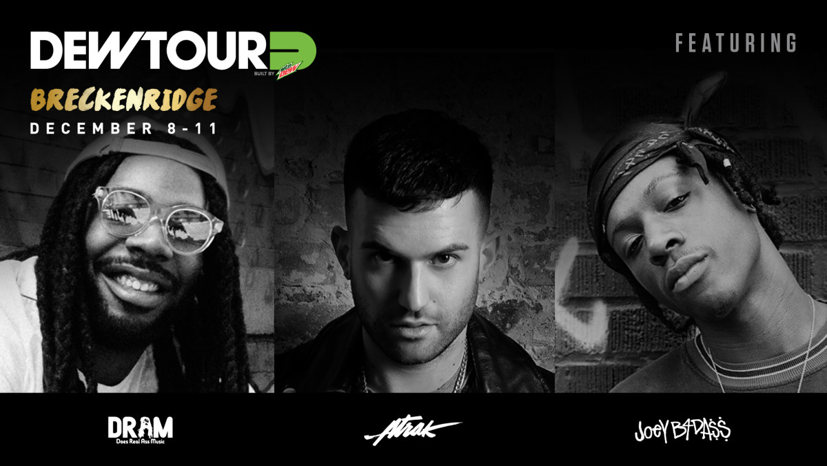 WINTER DEW TOUR ANNOUNCES CONCERT LINEUP Snowboarder