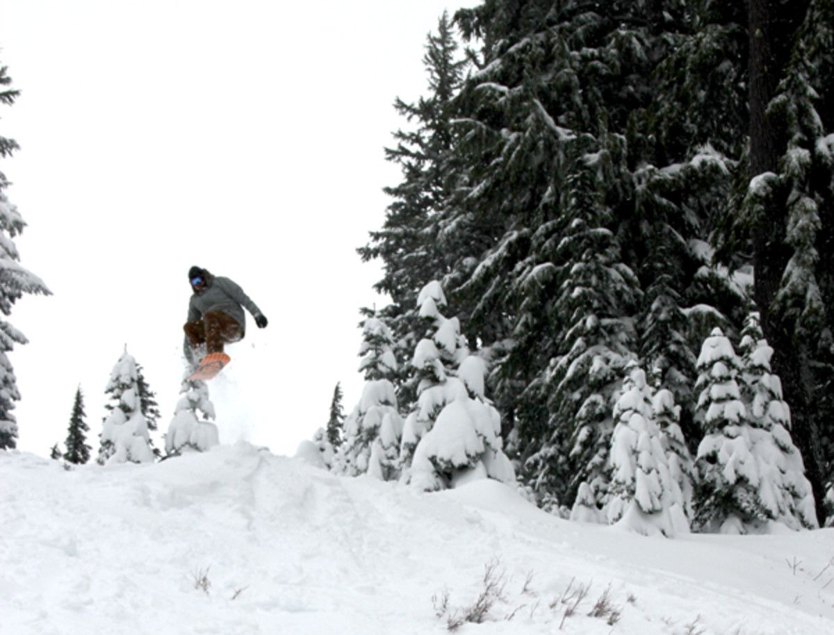 Mt. Hood Meadows Opening Day Snowboarder