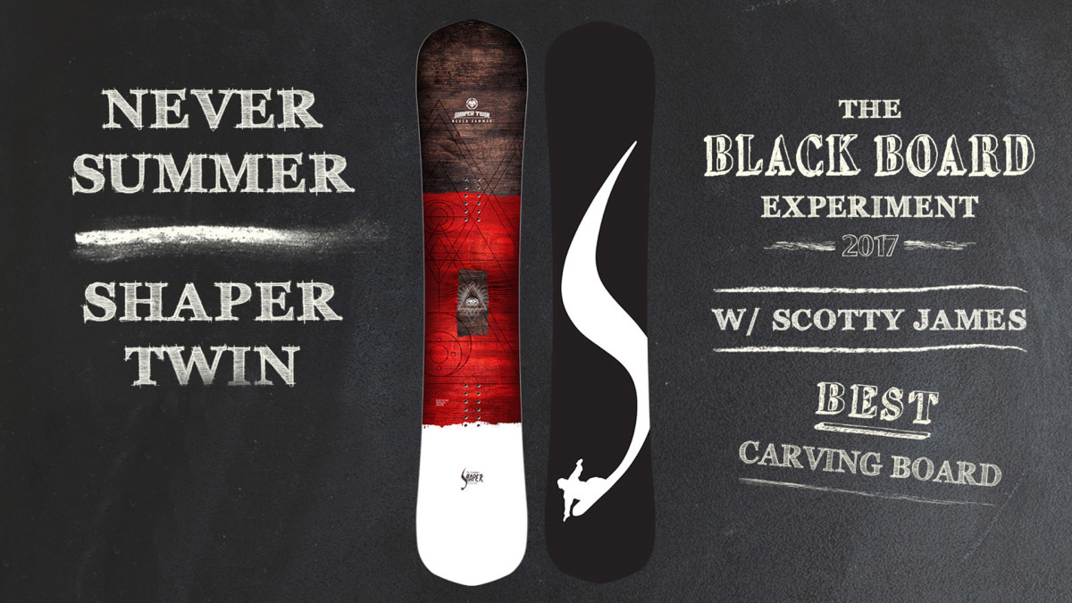 2018 Never Summer Shaper Twin Snowboard Review - Blackboard Experiment with  Scotty James - Snowboarder