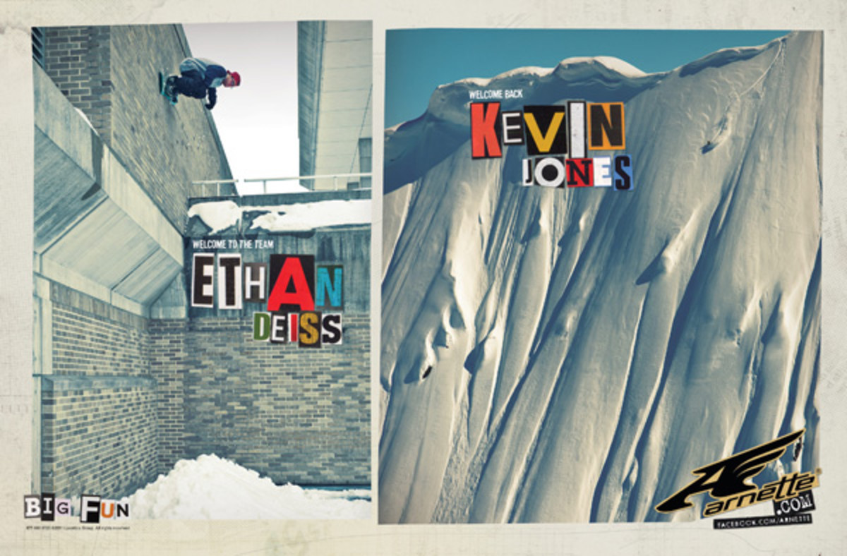 Kevin Jones Ethan Deiss Join Arnette Global Snowboard Team