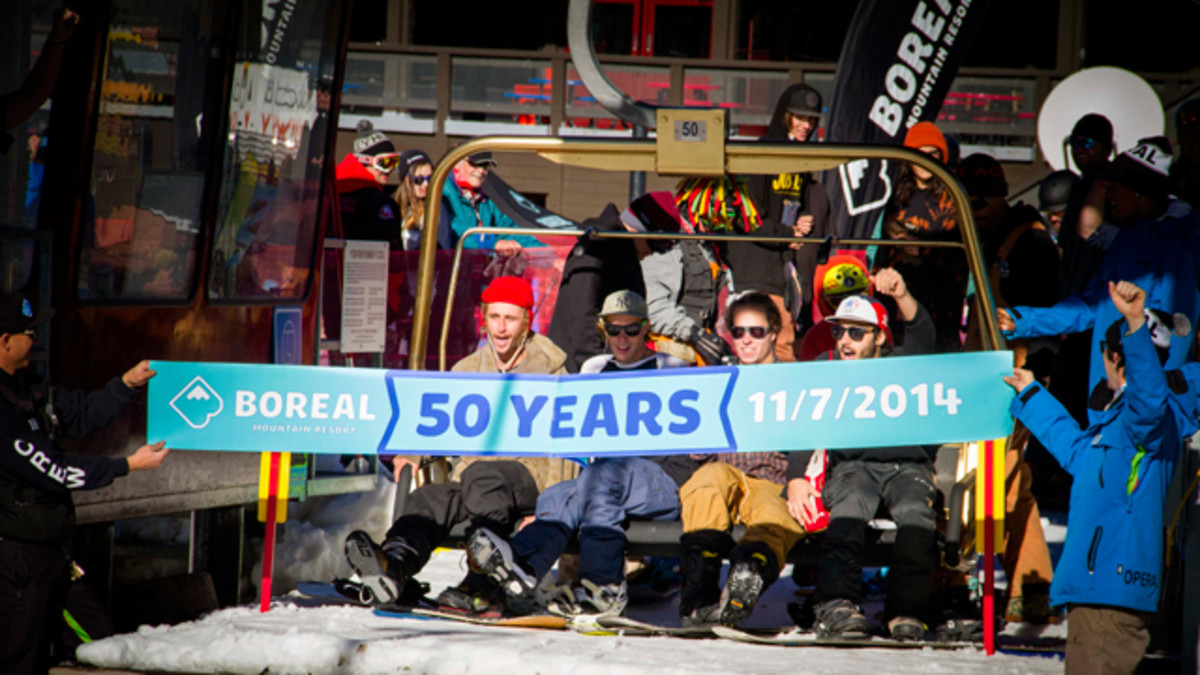 Boreal Opening Day November 7, 2014 Snowboarder