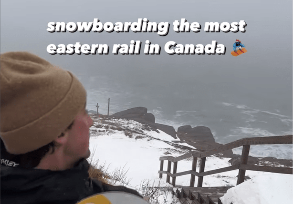 Craig Mcmorris Snowboards Oceanside On The Most Eastern Rail In North 