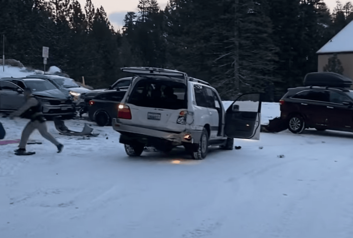 Cars Pile Up On Slick Tahoe Roads Following First Major Storm Of The ...